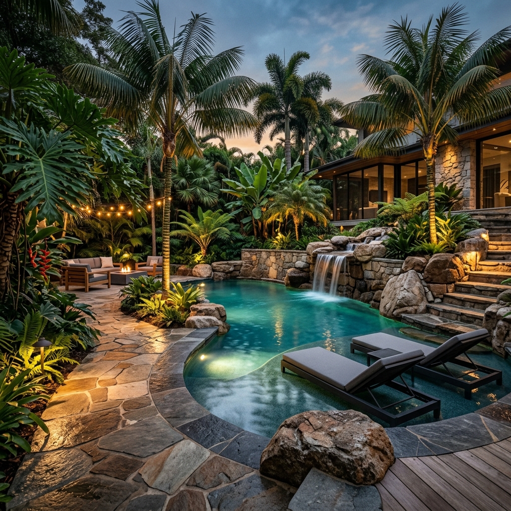 Luxury Poolside Landscaping